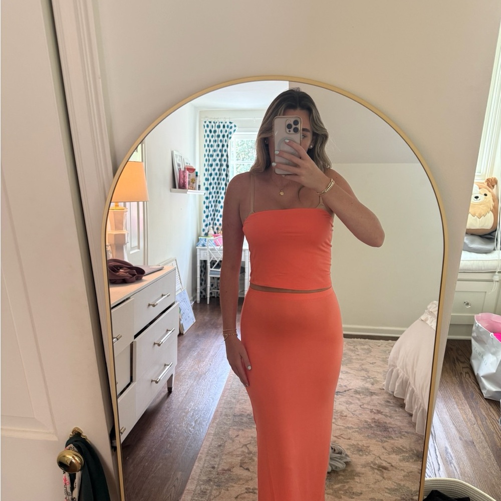 Orange Strapless set